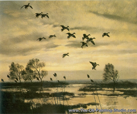Wildlife Art - Birds - Mallards painting for sale Scott5