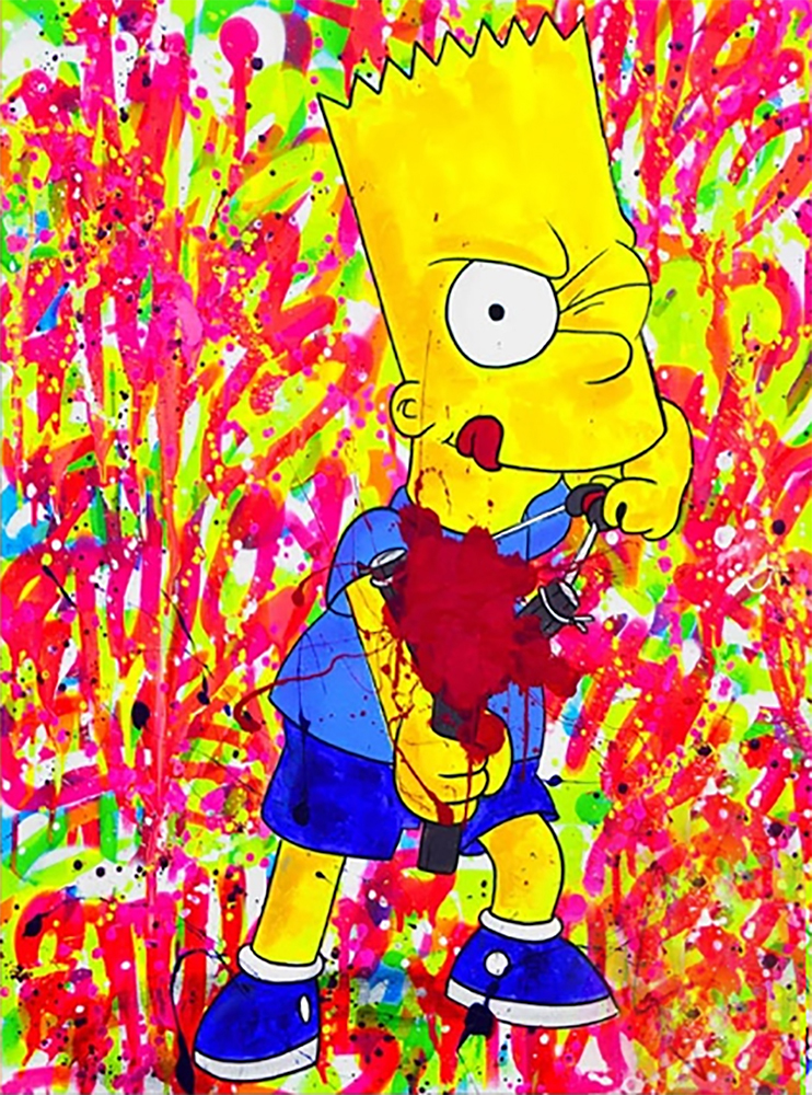Comic Book Heroes Art - The Simpsons - The Simpsons Splash painting for sale Simp2