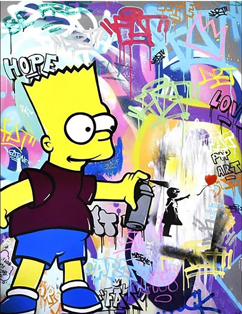 Comic Book Heroes Art - The Simpsons - The Simpsons Aerosol 2 painting for sale Simp4