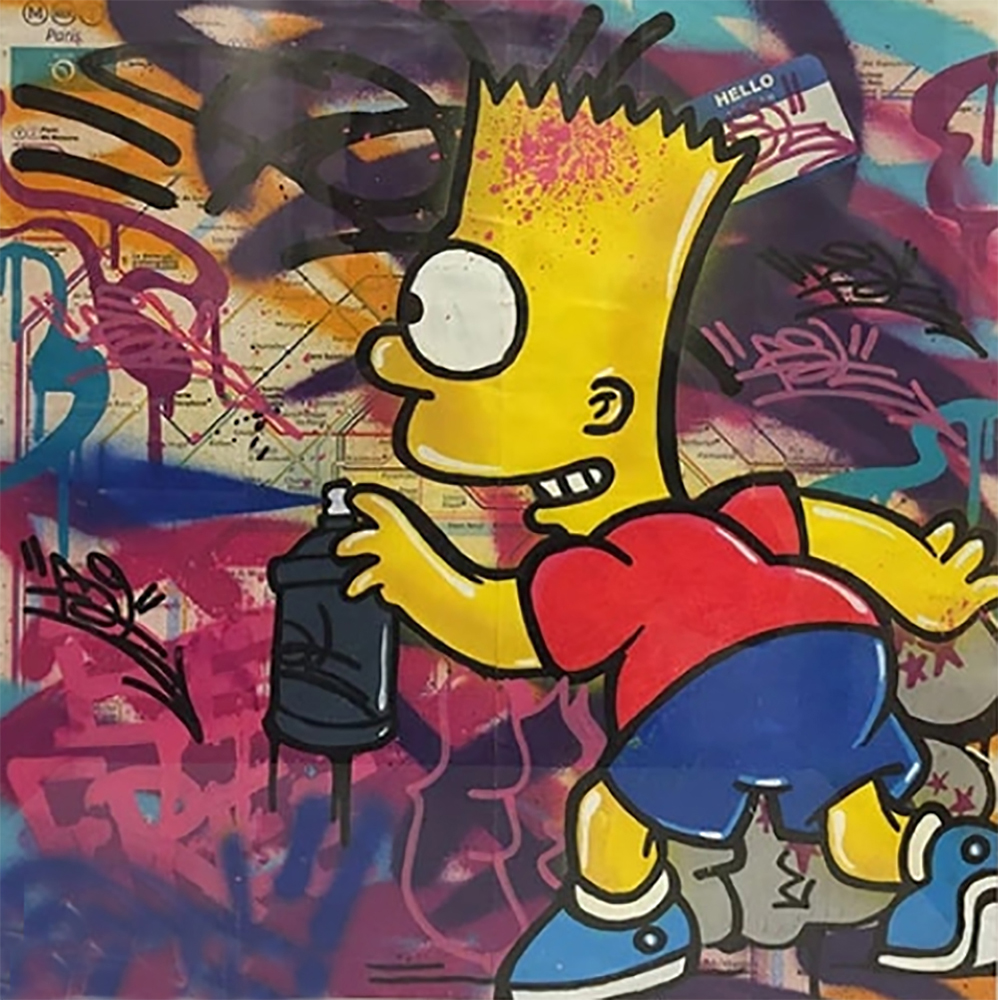 Comic Book Heroes Art - The Simpsons - The Simpsons Aerosol 3 painting for sale Simp5