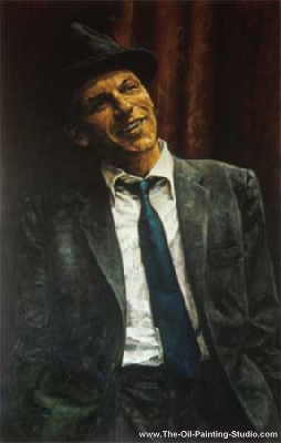 Pop and Rock Portraits - Pop - Frankie painting for sale Sinatra2