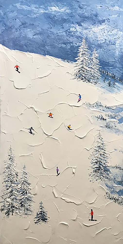 Sports Art - Skiing - Downhill Ski painting for sale Ski9