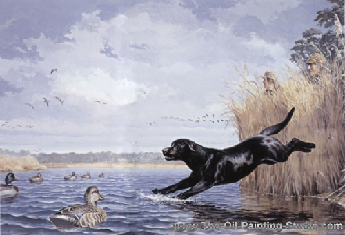 Sports Art - Hunting+ Shooting and Fishing - Mallard Morning painting for sale Smi4
