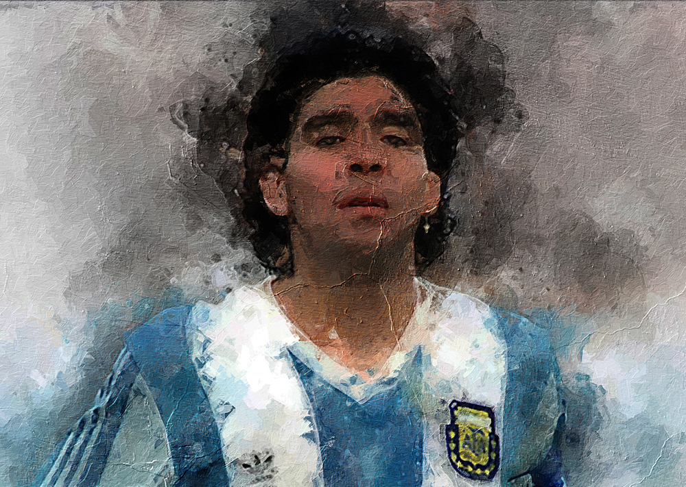 Sports Art - Soccer - Maradonna 1 painting for sale Soccer1