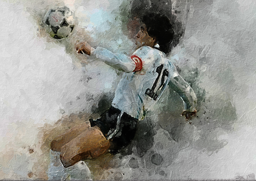 Sports Art - Soccer - Maradonna 2 painting for sale Soccer2