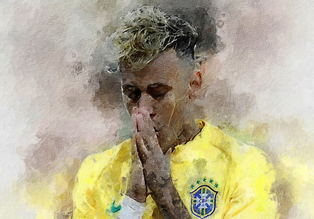 Sports Art - Soccer - Neymar 1 painting for sale Soccer7