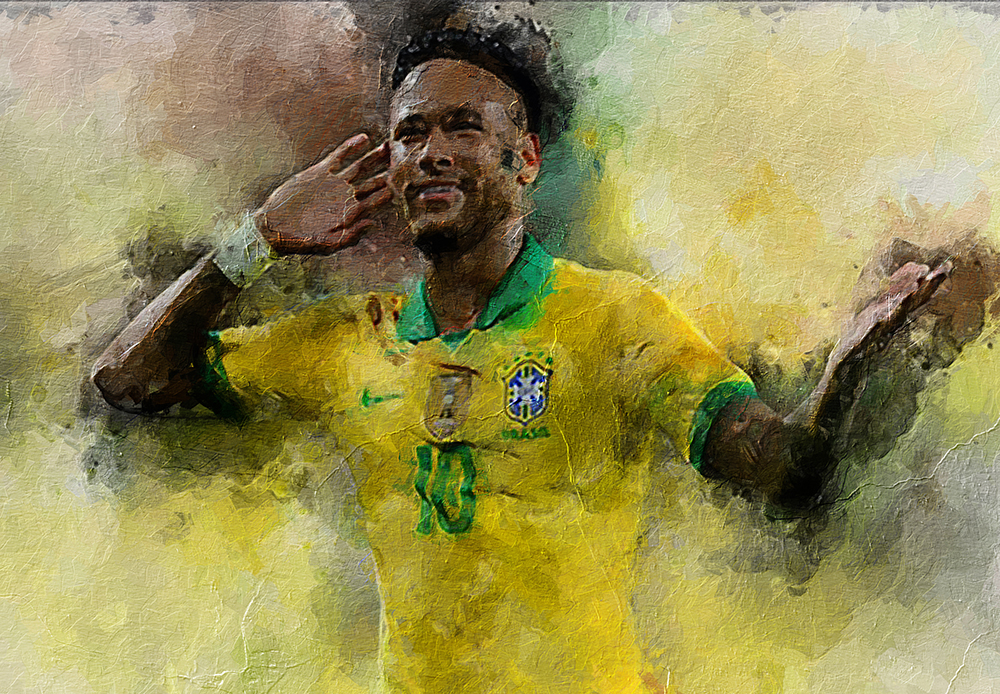 Sports Art - Soccer - Neymar 2 painting for sale Soccer8