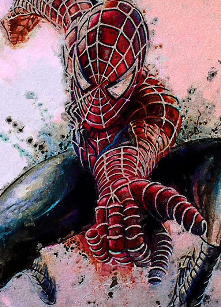 Comic Book Heroes Art - Spiderman - Come Hither painting for sale Spideri03