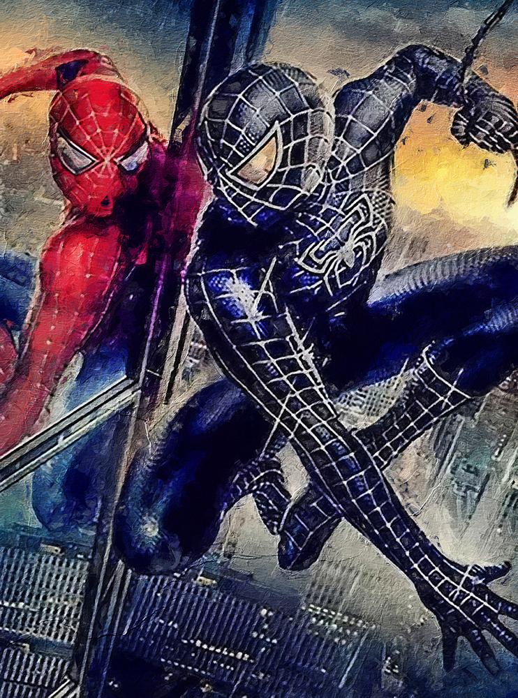 Comic Book Heroes Art - Spiderman - Spiderman Climbs painting for sale Spideri06