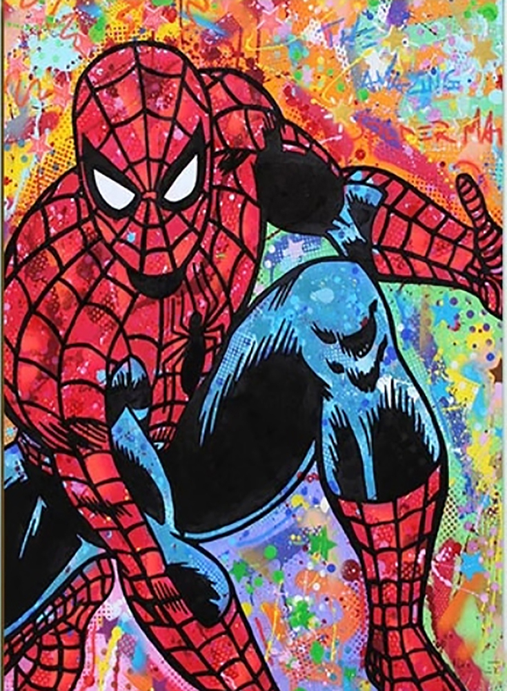 Comic Book Heroes Art - Spiderman - Spiderman Graffiti 1 painting for sale Spideri07