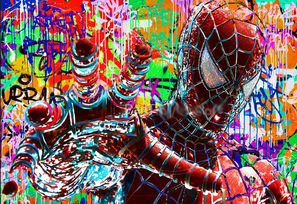 Comic Book Heroes Art - Spiderman - Spiderman Graffiti 2 painting for sale Spideri08