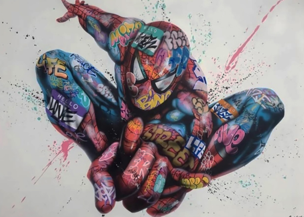 Comic Book Heroes Art - Spiderman - Spiderman Graffiti 4 painting for sale Spideri14