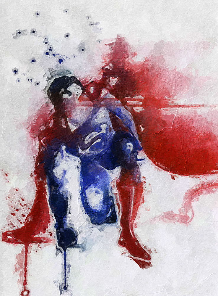 Comic Book Heroes Art - Superman - Abstract Superman 1 painting for sale Superman4