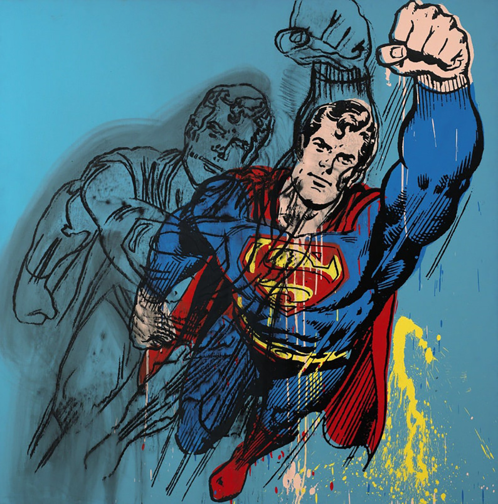 Comic Book Heroes Art - Superman - Superman Warhol painting for sale Superman5