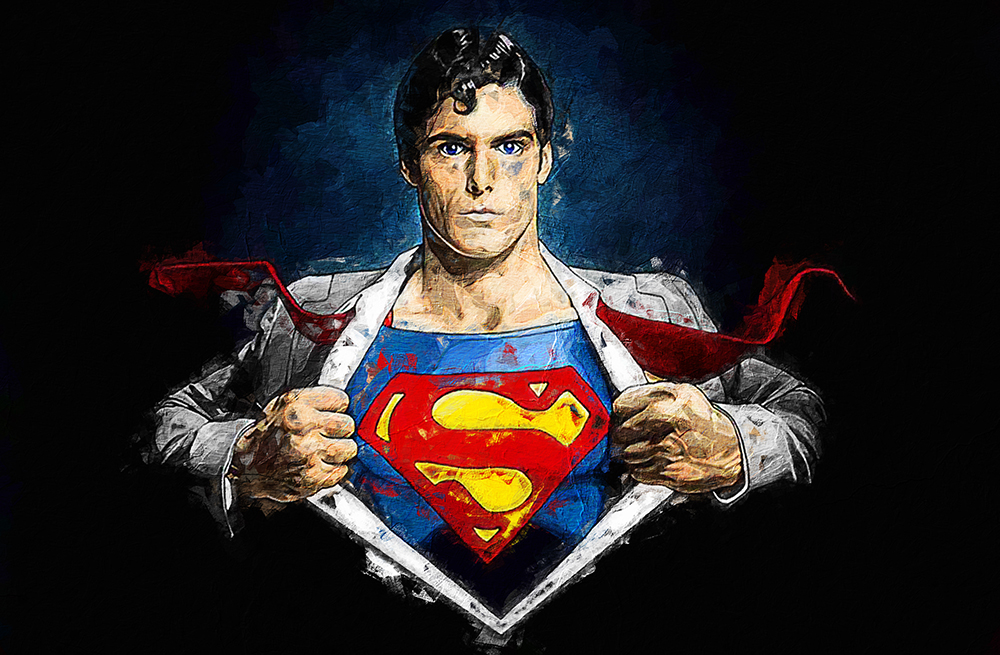 Comic Book Heroes Art - Superman - Superman Shirt painting for sale Superman7