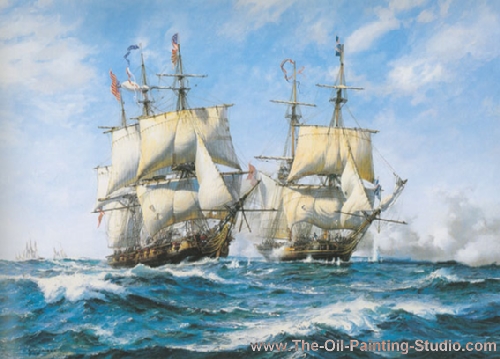 Transport Art - Marine Art - Frolic painting for sale TS1