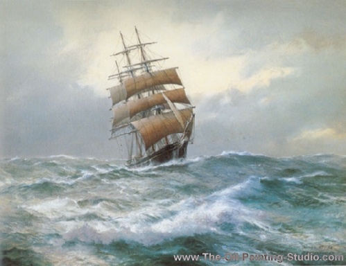 Transport Art - Marine Art - High Seas painting for sale TS10