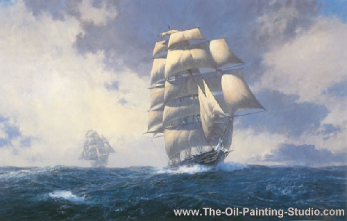Transport Art - Marine Art - Cutty Sark and Thermopylae painting for sale TS13