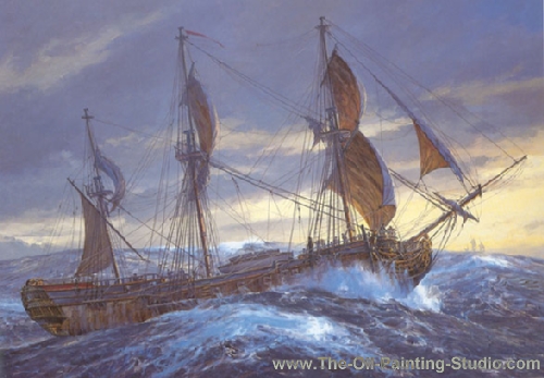 Transport Art - Marine Art - Wager in the Great Southern Ocean 1741 painting for sale TS15