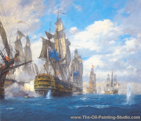 Transport Art - Marine Art - The Battle of St Vincent painting for sale TS17