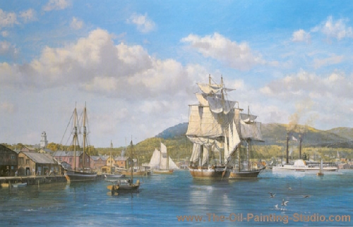 Transport Art Marine Art Tall Ships painting for sale TS2