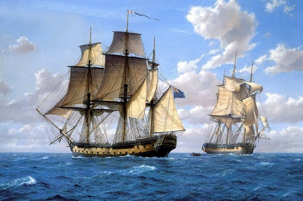 Transport Art - Marine Art - Royal Navy Ship painting for sale TS28
