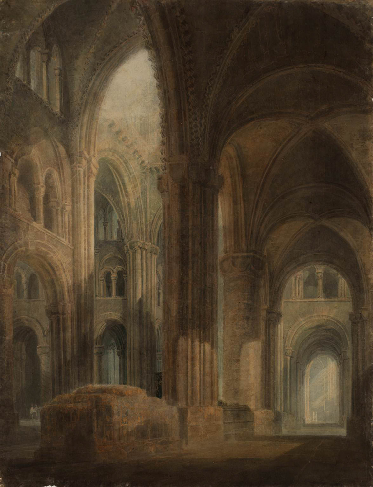 J.M.W. Turner The Interior of Durham Cathedral, Looking East along the South Aisle, 1798 oil painting reproduction