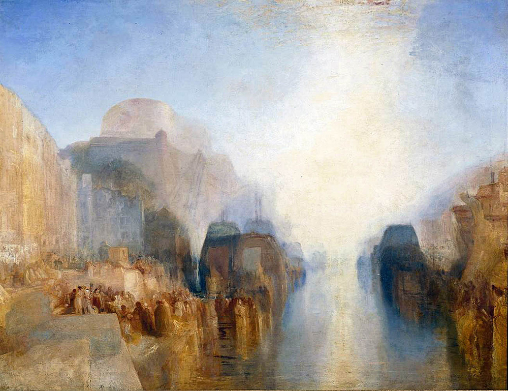 J.M.W. Turner Harbour with Town and Fortress, 1826 oil painting reproduction