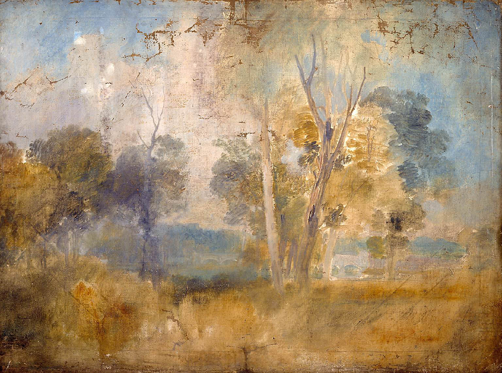 J.M.W. Turner The Thames Glimpsed between Trees, possibly at Kew Bridge, 1806-07 oil painting reproduction