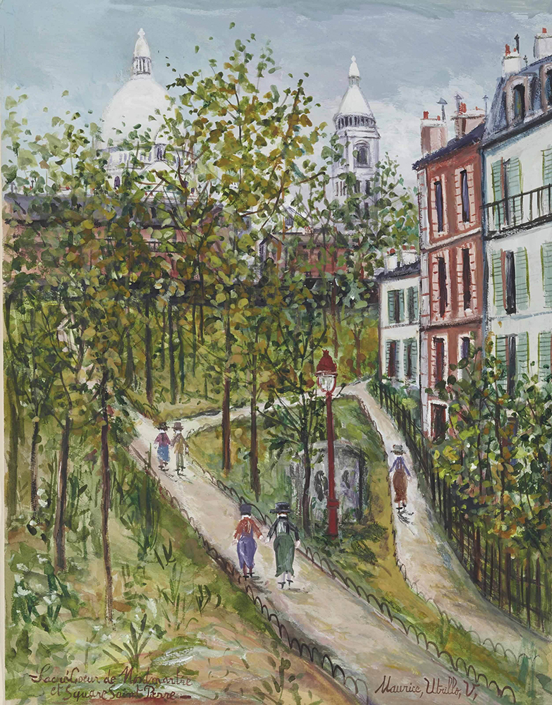 Maurice Utrillo Sacre-Coeur de Montmartre and Saint-Pierre Square, 1938-40 oil painting reproduction
