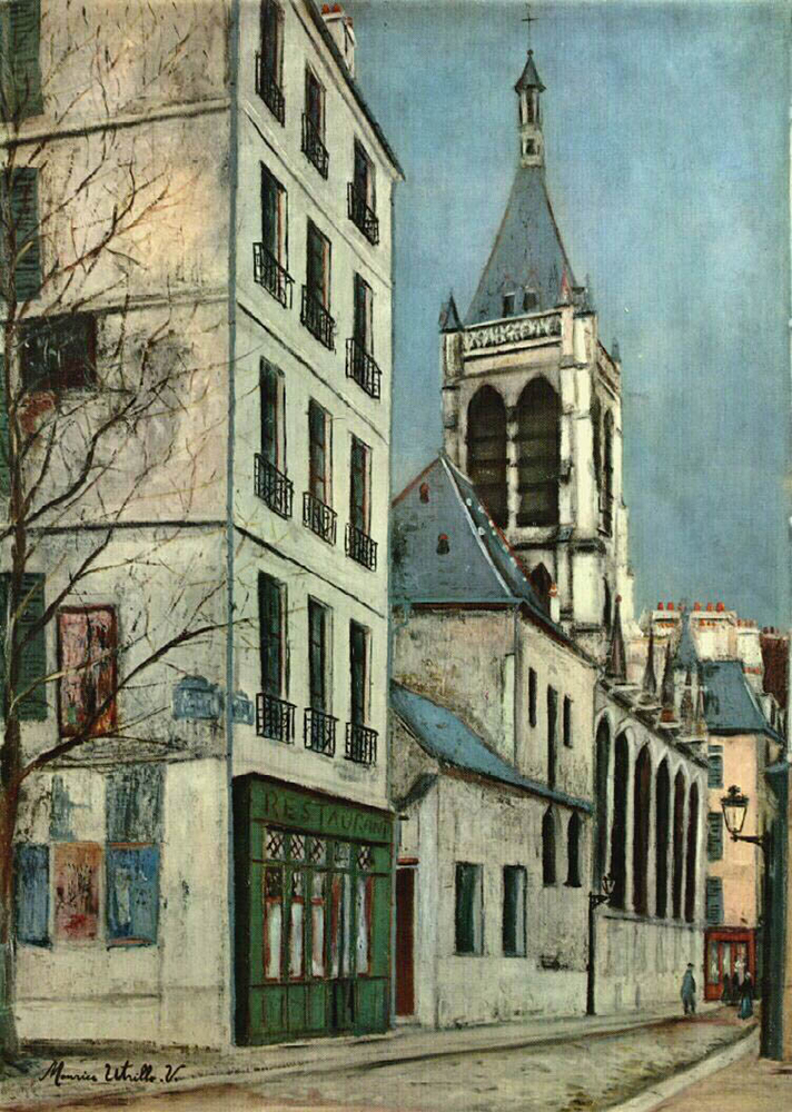 Maurice Utrillo The Church of St. Severin oil painting reproduction