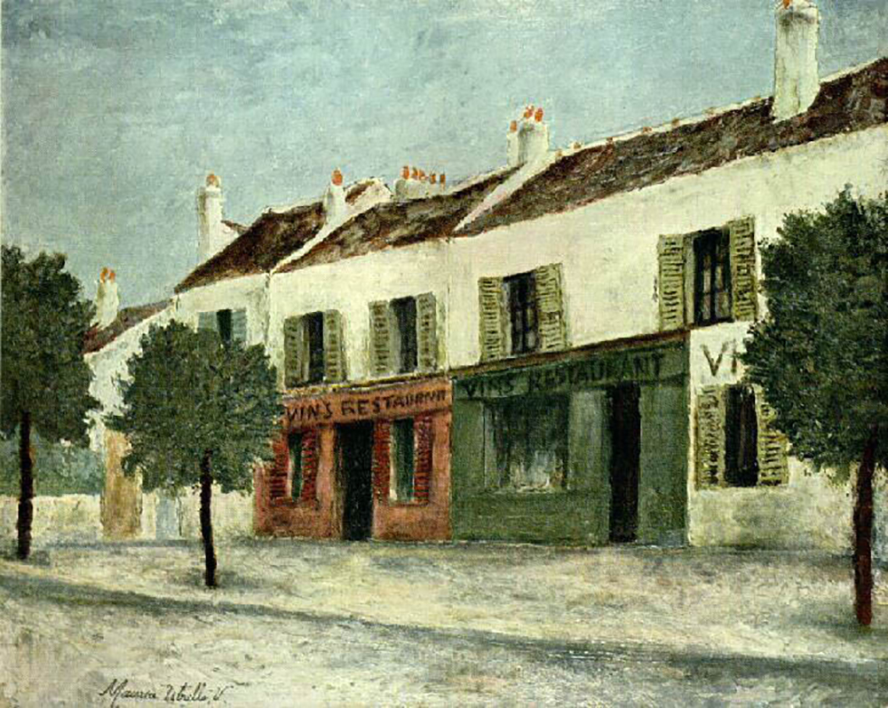 Maurice Utrillo Bistros in a Suburb, 1910 oil painting reproduction