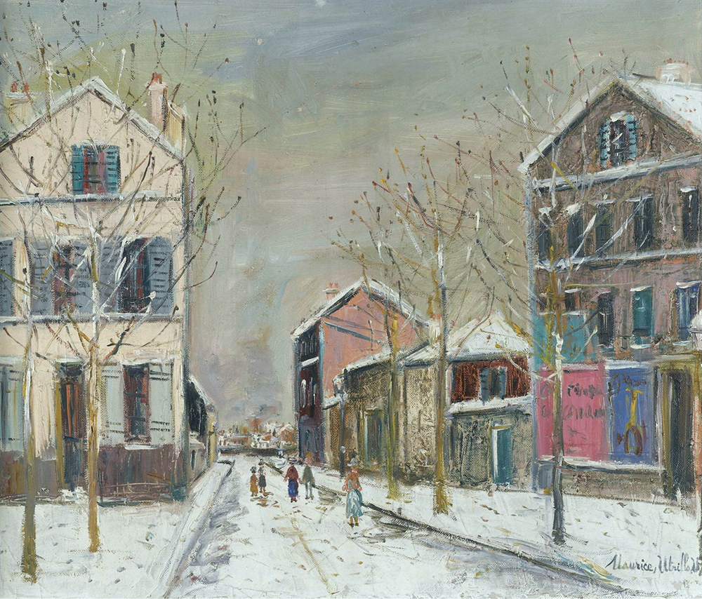 Maurice Utrillo Bourg-la-Reine under the Snow, 1936 oil painting reproduction
