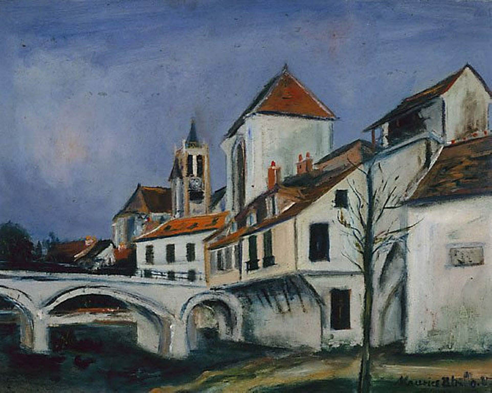 Maurice Utrillo Bridge and Church oil painting reproduction