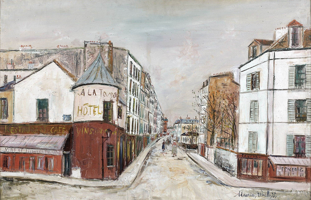 Maurice Utrillo Cafe Tourelle, Mont-Cenis Street, Montmartre, 1935 oil painting reproduction