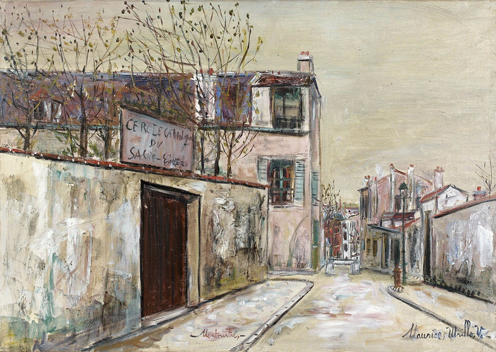 Maurice Utrillo Catholic Club of Sacre-Coeur, Mont-Cenis Street at Montmartre, 1940 oil painting reproduction