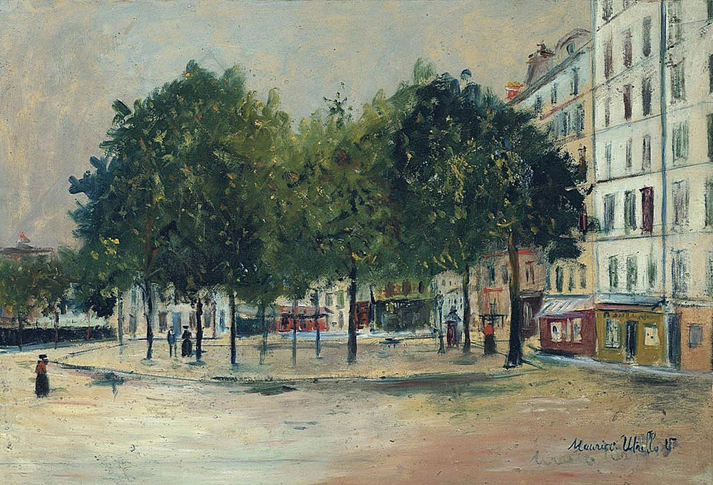 Maurice Utrillo Constantin-Pecqueur Square, Montmartre, Paris, 1919 oil painting reproduction