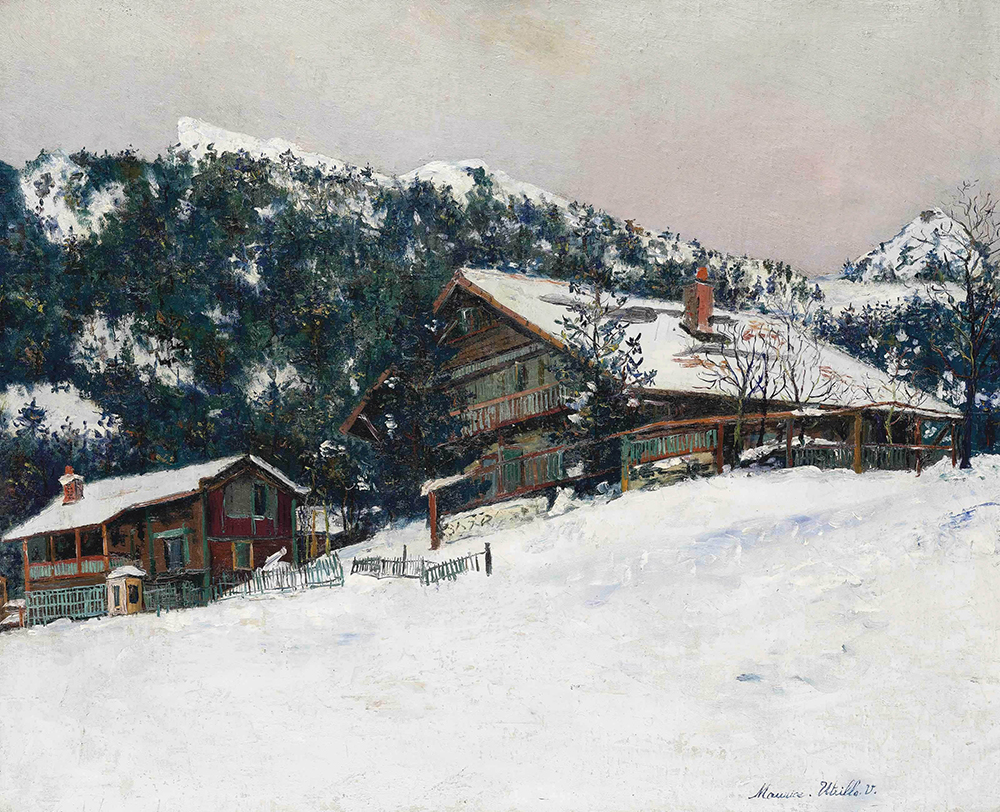 Maurice Utrillo Landscape at Suisse in Winter, 1921 oil painting reproduction