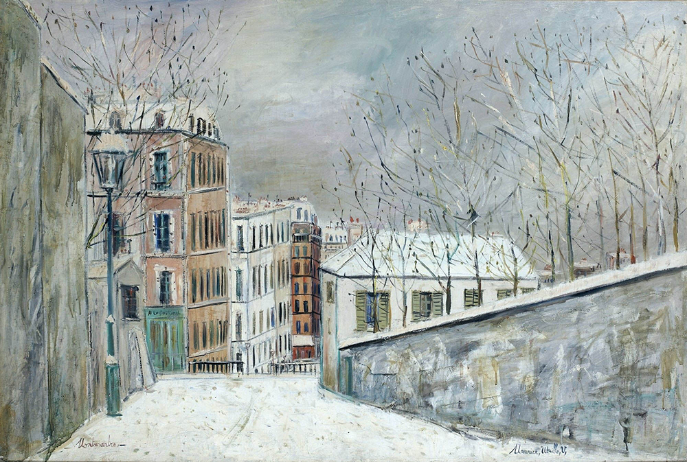 Maurice Utrillo Mont-Cenis Street under the Snow, 1935 oil painting reproduction