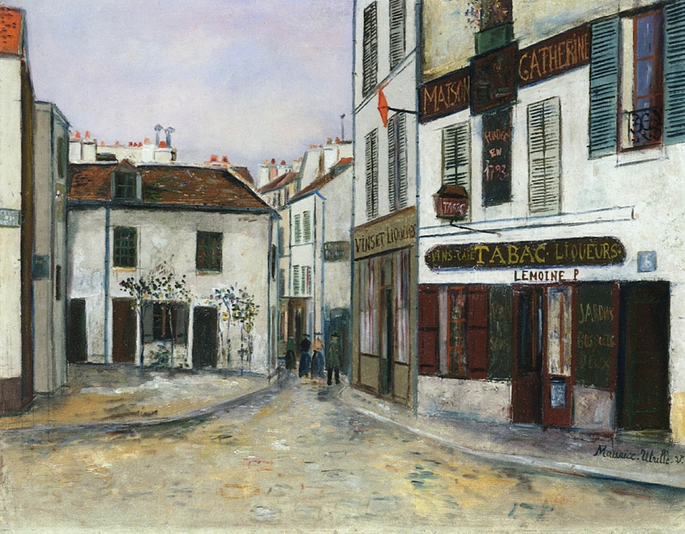 Maurice Utrillo Mother Catherine's Restaurant in Montmartre, 1917 oil painting reproduction