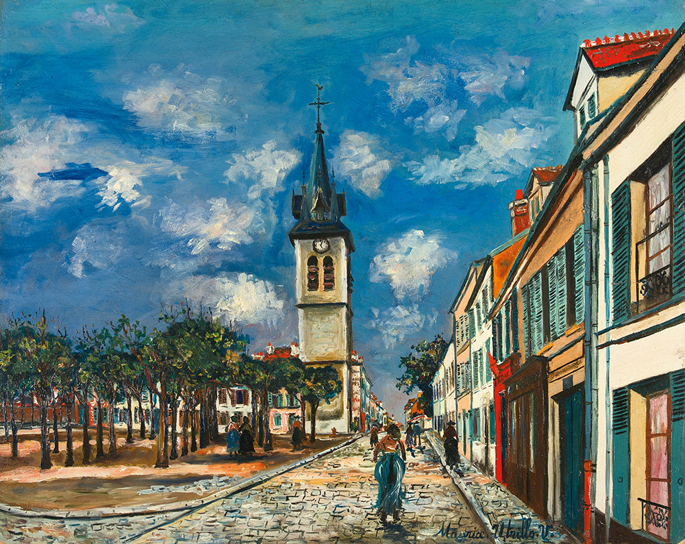 Maurice Utrillo Saint Barthelemy Squere and the Church, Melun (Seine and Marne), 1922 oil painting reproduction