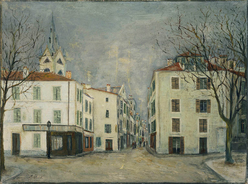 Maurice Utrillo Souvigny, La Grande Place, 1912 oil painting reproduction