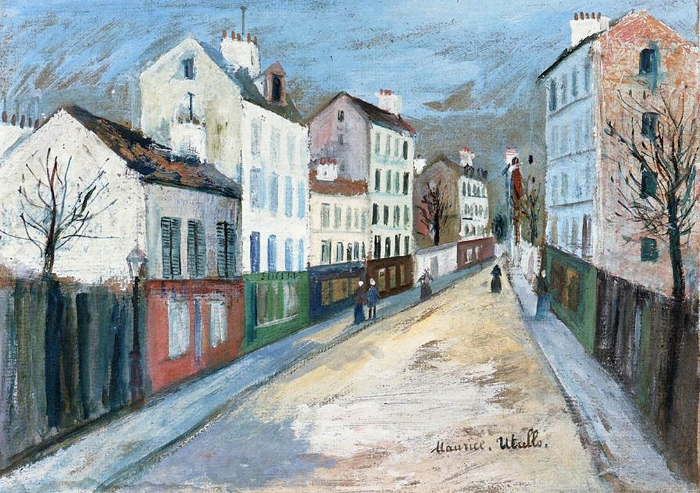 Maurice Utrillo Street in a Suburb of Paris, 1912 oil painting reproduction