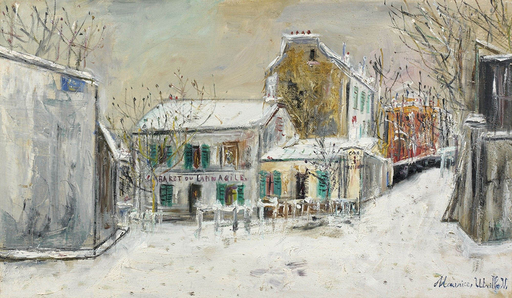 Maurice Utrillo The Cabaret of Lapin Agile under the Snow, 1932 oil painting reproduction