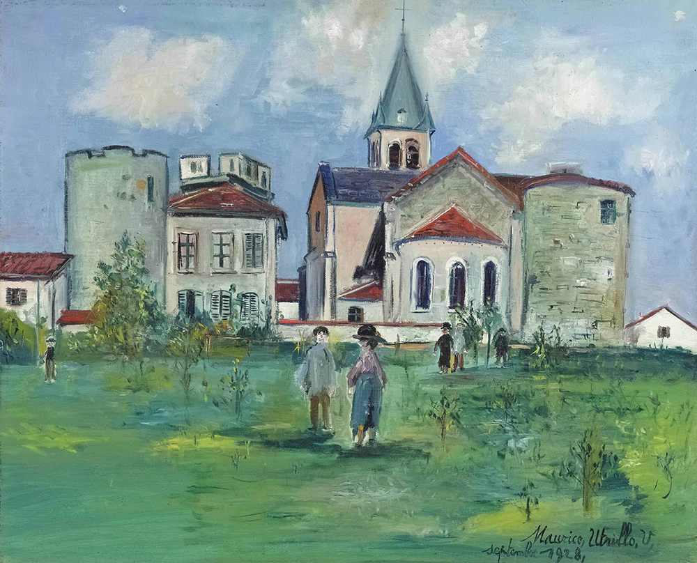 Maurice Utrillo The Church of Amberieux-en-Dombes, 1928 oil painting reproduction
