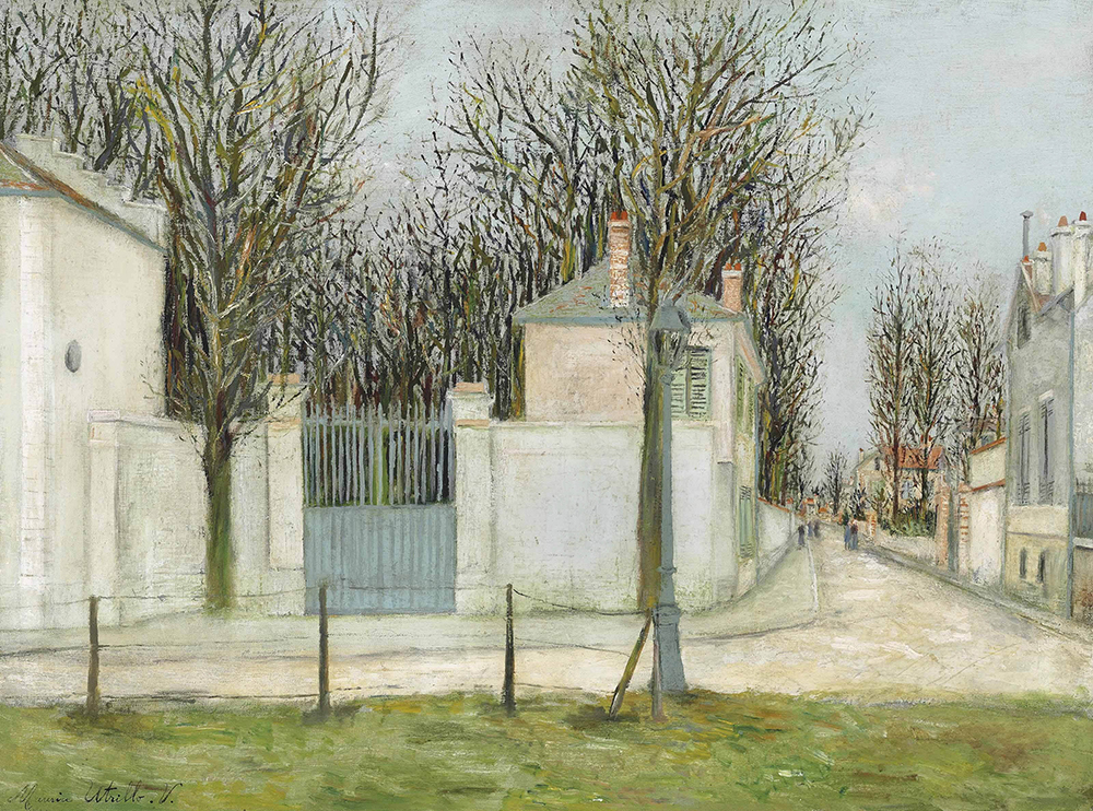 Maurice Utrillo The Enter of Chateau Cernay, Magendie Street at Sannois, (Val d`Oise), 1913 oil painting reproduction