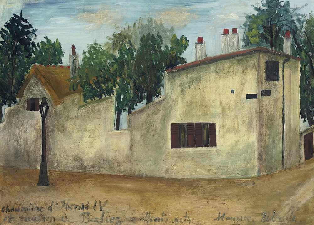 Maurice Utrillo The House of Berlioz with Thatched Roof on Montmartre, 1917 oil painting reproduction