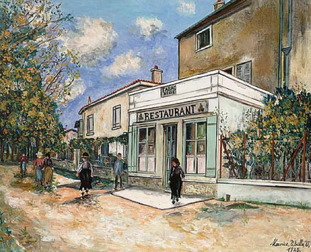 Maurice Utrillo The Restaurant Bibet at Saint Bernard, Ain, 1925 oil painting reproduction