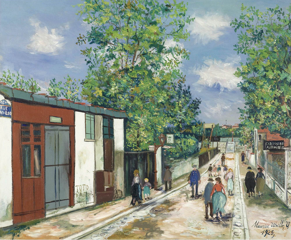 Maurice Utrillo Van-Loo Street at Auteuil, 1925 oil painting reproduction