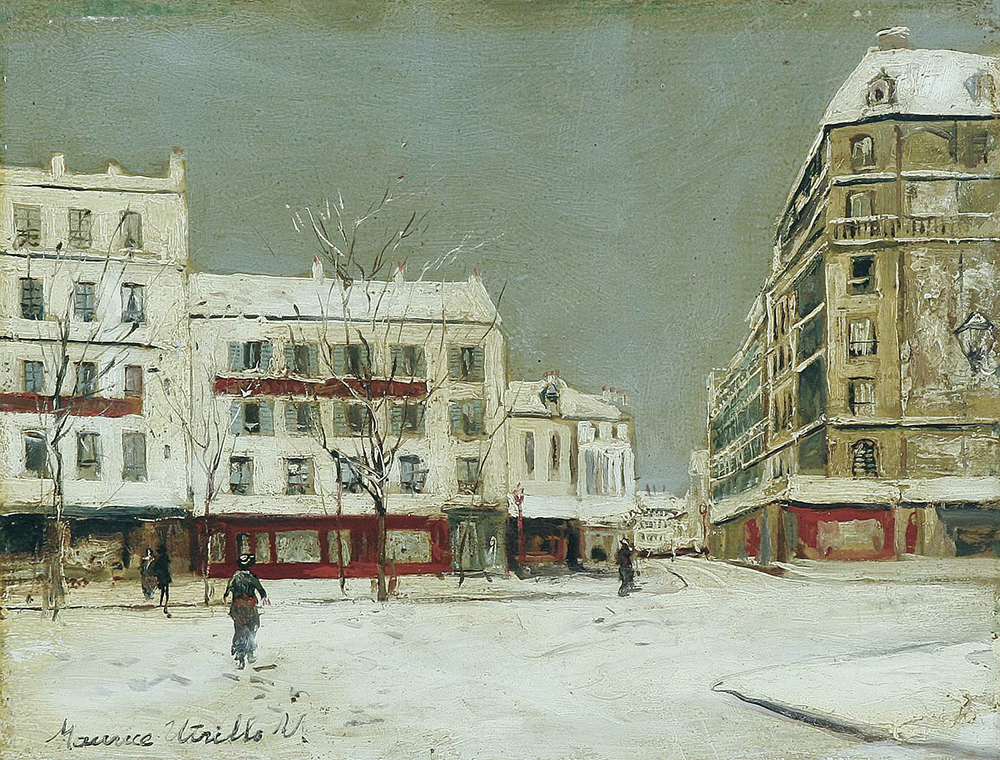 Maurice Utrillo Winter Scene, Montmartre oil painting reproduction